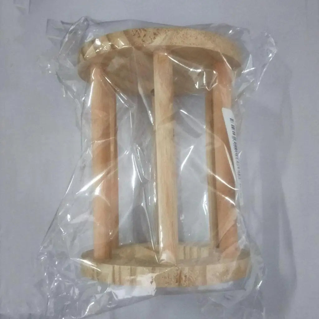 Rabbit Hay Feeder Rack Wooden Food Manger Cylindrical Stand Grass Holder for Small Pets Bunny Chinchilla Guinea Pigs Small Pets