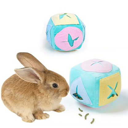 Large Rabbit Foraging Toy with Bell Washable Puzzle Feed Game Rabbit Toy for Bunnies Bunny Enrichment Toys Rabbit Toys