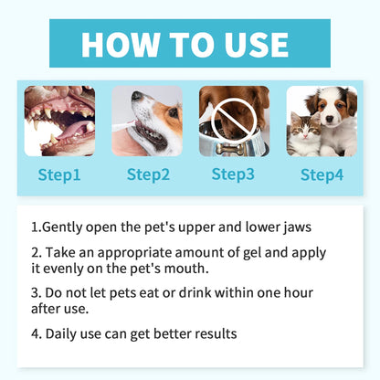 Pet Teeth Cleaning Pen with Soft Brush Dental Gel for Dogs & Cats Tartar Control Fresh Breath Soothes Gums Mild Formula 3pcs/box