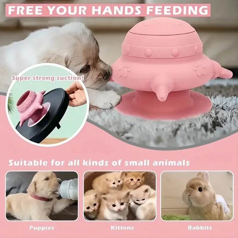 Pet Pacifier Feeder Pet Silicone Breast Feeder Multifunctional Puppy Feeding Bottles Food Storage Container for Kitten Dog Cat