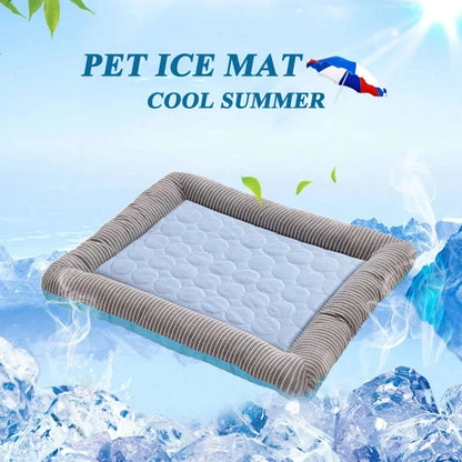 Cooling Pet Bed For Dogs Cats Ice Silk Material Cool Mat Soft Pet Blanket for Summer Sleeping Breathable Cat Sofa Supplies