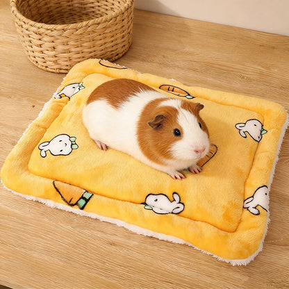 Warm Rabbit Bed Mat Chinchilla House Nest Hamster Accessories Winter Comfortable Small Animal Guinea Pig Cages Squirrel Hedgehog