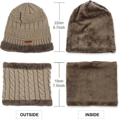 Kids Warm Knitted Hat and Scarf Set | Winter Accessories for Children