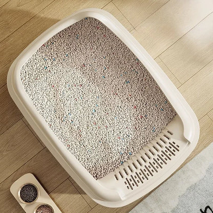 Cat Bedpans Cat Litter Box Pet Sandbox for Kitty Anti-Splash Cats Toilet Pet Sandbox Kitten Tray Bedpan Cleaning Cat Supplies