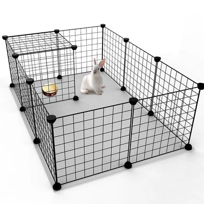 DIY Pet Fence Panels Simple Wire Mesh Panels for Rabbit Cat and Dog Cages Stackable Assembleable Fences Multi Functional Cages