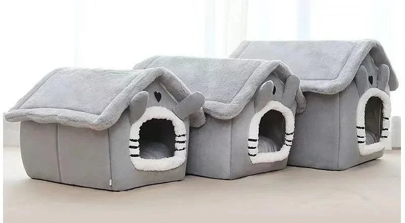 All-Season Soft Pet Bed Tent with Removable Washable Cushion for Dogs and Cats