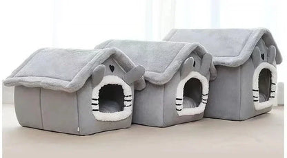 All-Season Soft Pet Bed Tent with Removable Washable Cushion for Dogs and Cats