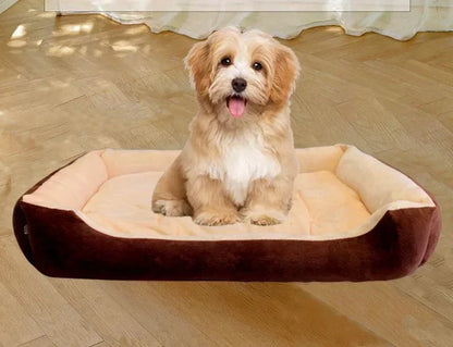 Large Calming Pet House Donut Bed - Long Plush Deep Sleep Warm Cushion for Small Dogs, Puppy Chihuahua & Cat Mat
