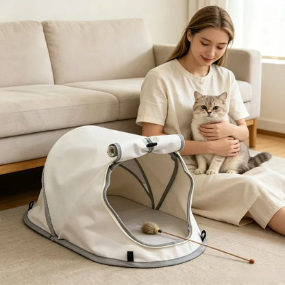 Portable Foldable Pet Tent House Breathable Mesh Dog Cat Bed Waterproof Oxford Puppy Kennel Indoor Outdoor Camping Sunproof Smal