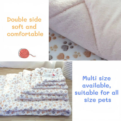 Portable Dog Sleeping Bed Mats Pet Blanket Plush Washable Cat Sofa Bed Mat Home Travel Comfortable Warm Soft Flannel relax Towel