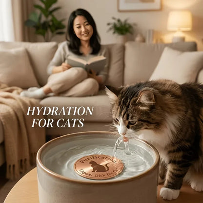 Copper Pet Water Purifier Filter , Suitable for Pet Prevention, Reusable,Easy to Use Pet Dog Cat Chicken Cow Water Purifier