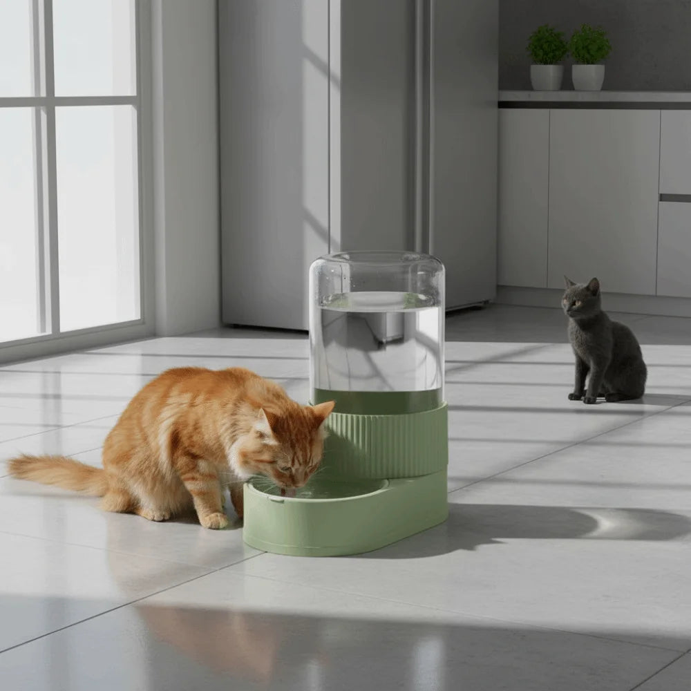 Transparent Automatic Pet Feeder Large Capacity Detachable Pet Water Dispenser Plastic Spill Proof Pet Water Fountain