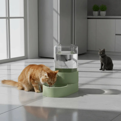 Transparent Automatic Pet Feeder Large Capacity Detachable Pet Water Dispenser Plastic Spill Proof Pet Water Fountain