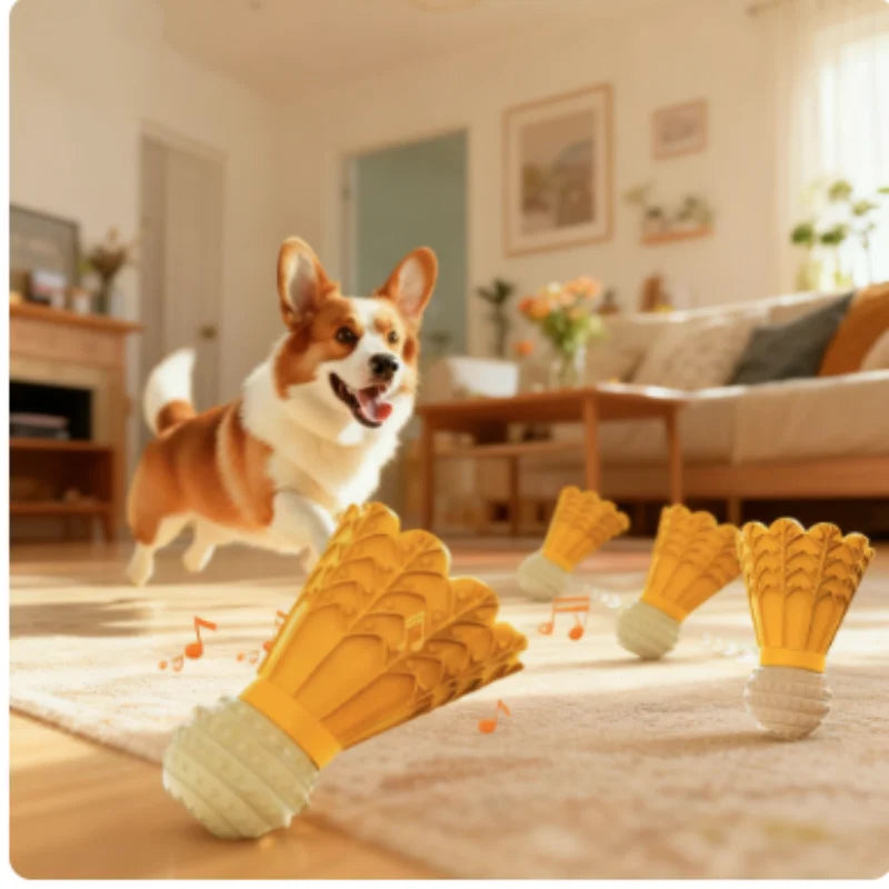 New Badminton Shape Bite-Resistant Dog Toy Interactive Chew Toy Relieves Boredom Teeth Grinding Stick Puzzle for Dogs Self-Fun