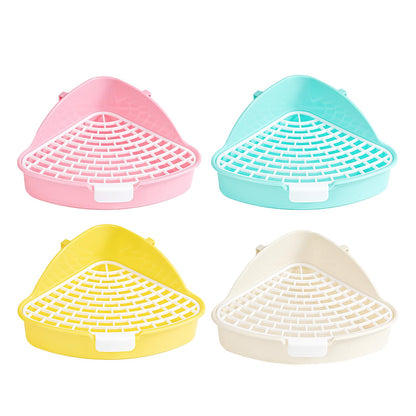 Rabbit Litter Pan Pets Toilet Small Animal Potty Trainer Easy to Clean for Small Animals Bunny Hamster Chinchillas Ferrets