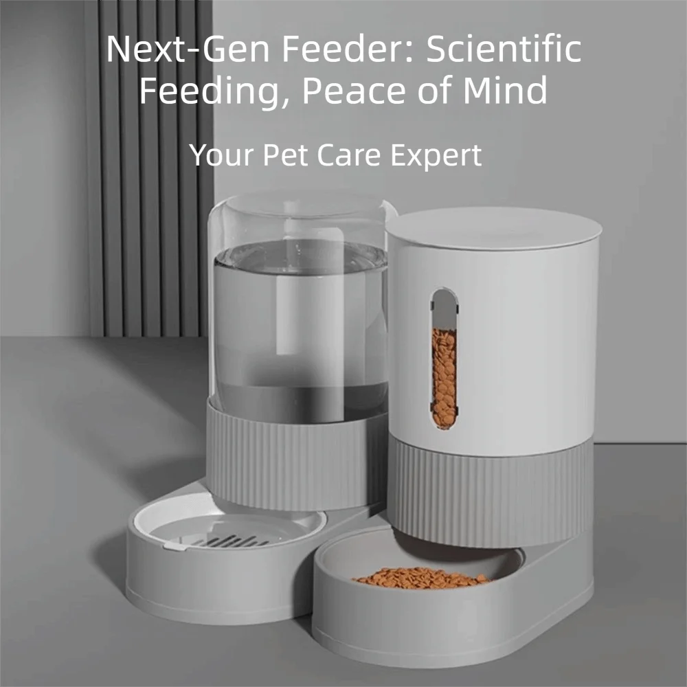 Transparent Automatic Pet Feeder Large Capacity Detachable Pet Water Dispenser Plastic Spill Proof Pet Water Fountain