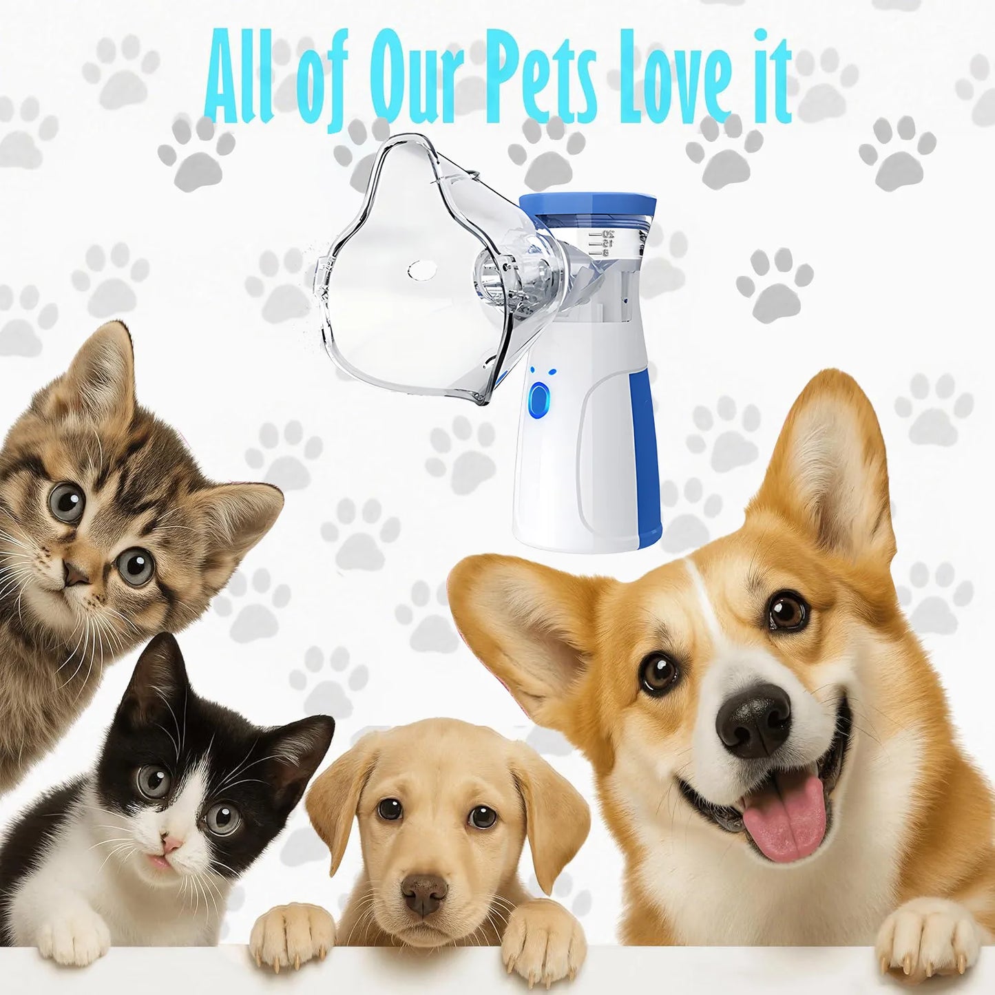 Pet Asthma Inhaler Nebulizer for Respiratory Relief Easy-to-Use Veterinary Animals Device Promotes Pet Health