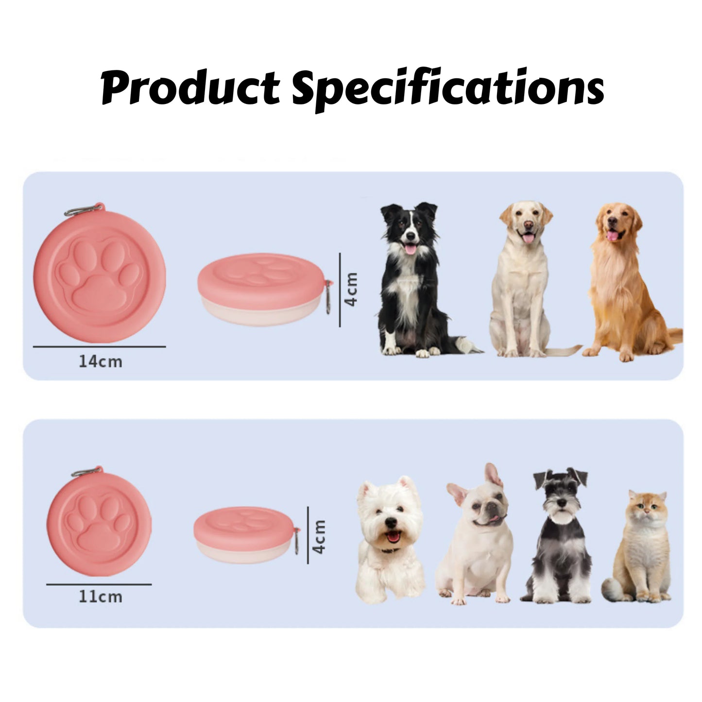 Portable Outdoor Pet Bowl: 2-in-1 Travel Dog Food/Water Dish with Treat Compartment for Hiking, Camping, and On-the-Go Feeding