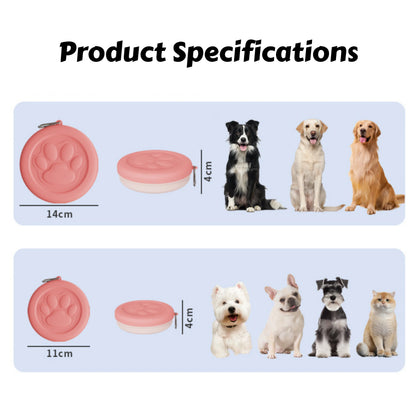 Portable Outdoor Pet Bowl: 2-in-1 Travel Dog Food/Water Dish with Treat Compartment for Hiking, Camping, and On-the-Go Feeding