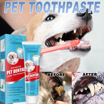 Pet Toothpaste for Cats & Dogs,Daily Oral Care Paste to Freshen Breath & Reduce Soft Plaque Buildup,Gentle Pet Dental Care Paste