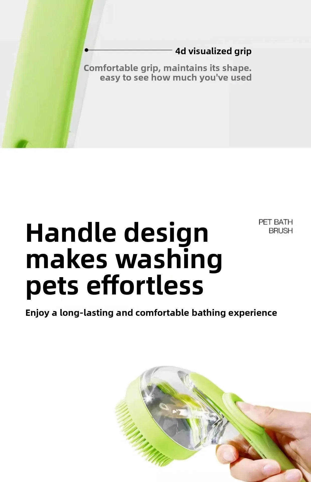 Pet dog bath brush, cat bath brush, bathing massage brush, magical pet bathing and massage scrub brush
