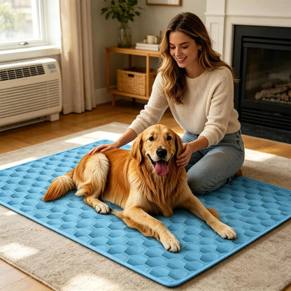 Pet Cooling Mat Chew-Resistant Cushion Pet Cats Bed Cooling Mat for Small Medium Large Breeds Animals Resting Camping Travel