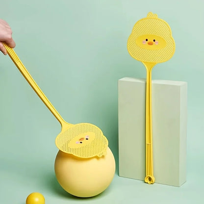 1pc Cute Cartoon Fly Swatter with Extended Handle | Durable Mosquito Killer