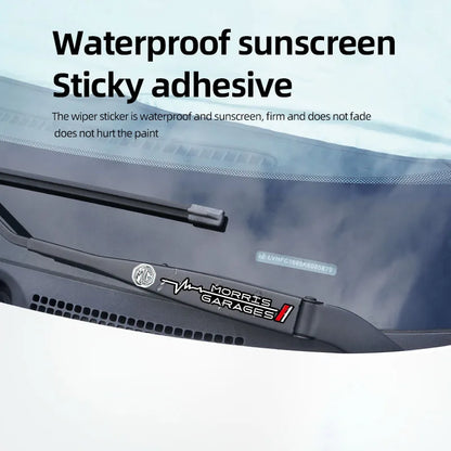 2Pcs Car Wiper Sticker Set | Waterproof PU Decals for MG Models