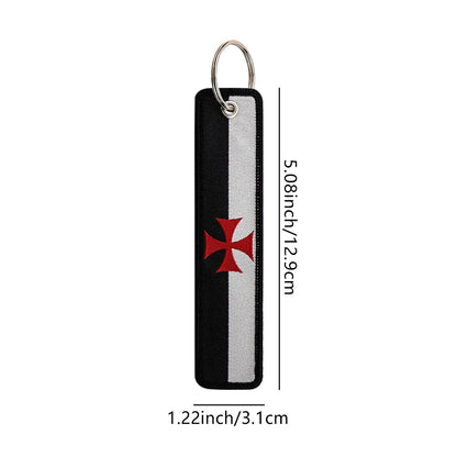 National Flags Embroidery Key Fob | Motorcycle Car Backpack Keychain