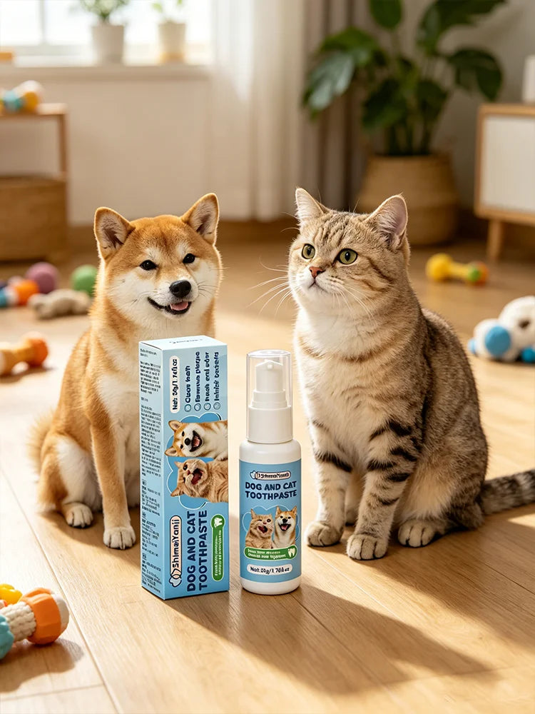 Pet Toothpaste – Pet Oral Care, Mint Flavor for Cleaning Teeth, Controls Plaque and Tartar, Suitable for Puppies and Adult Dogs,