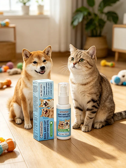 Pet Toothpaste – Pet Oral Care, Mint Flavor for Cleaning Teeth, Controls Plaque and Tartar, Suitable for Puppies and Adult Dogs,