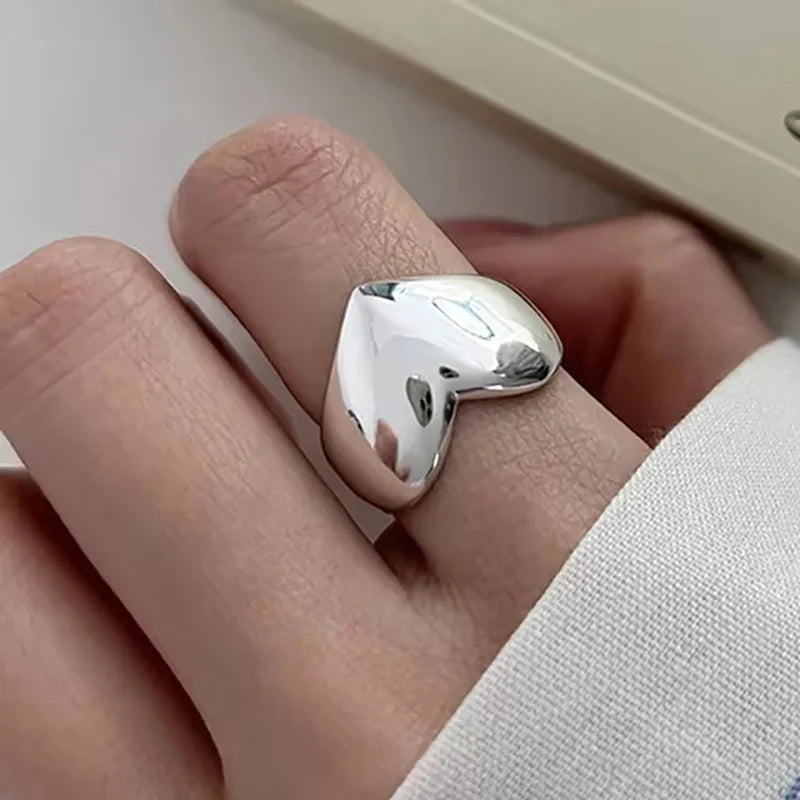 VENTFILLE 925 Sterling Silver Geometric Multilayer Round Bead Ring | Fashion Punk Temperament Jewelry