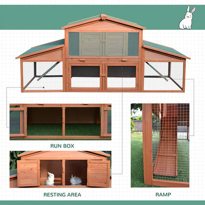 Customized Waterproof Wooden Pet Animal House Cheap Rabbit Cage Wood Rabbits Cages Hutch