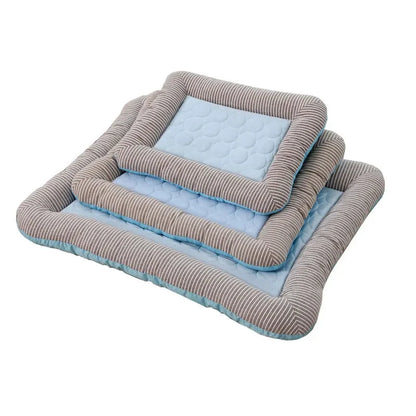 Cooling Pet Bed For Dogs Cats Ice Silk Material Cool Mat Soft Pet Blanket for Summer Sleeping Breathable Cat Sofa Supplies