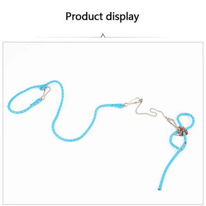 Small Animal Pet Leash Adjustable Soft Set Bird Mouse Hamster Ferret Pigskin Strap Bite Resistant Leash Guinea Pig Accessories
