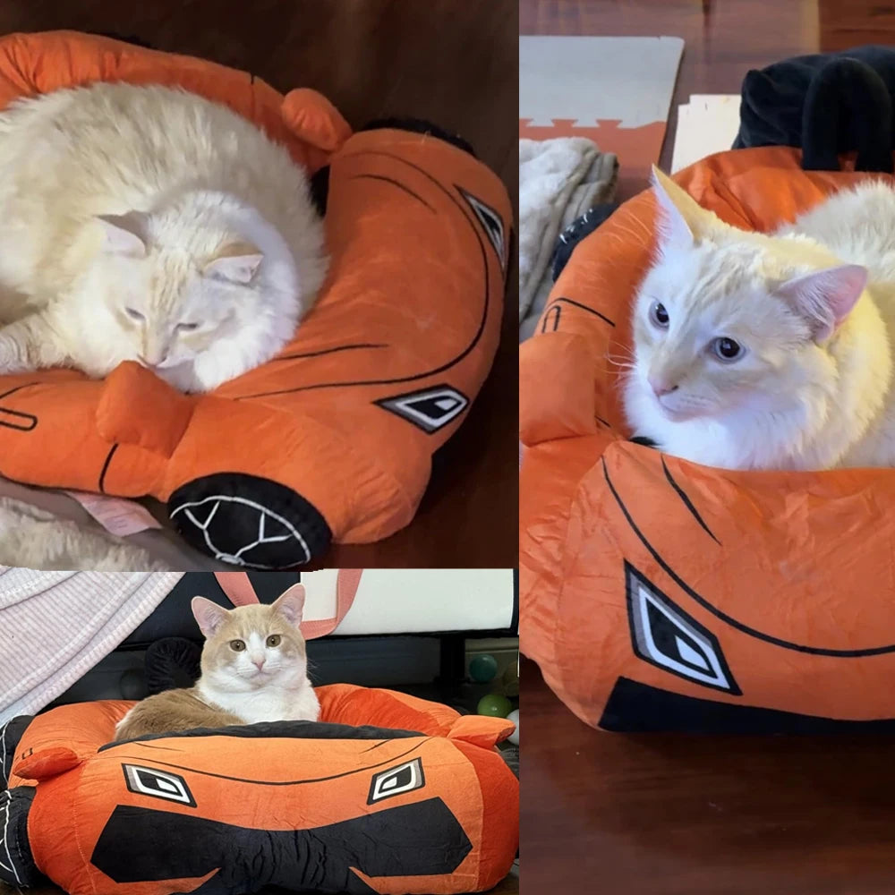 Supercar Cat Beds Kitten Bed Soft and Cozy Small Dog Beds with Pillow Washable Pet Mat for Puppy Kitty Funny Cats Toys Supplies