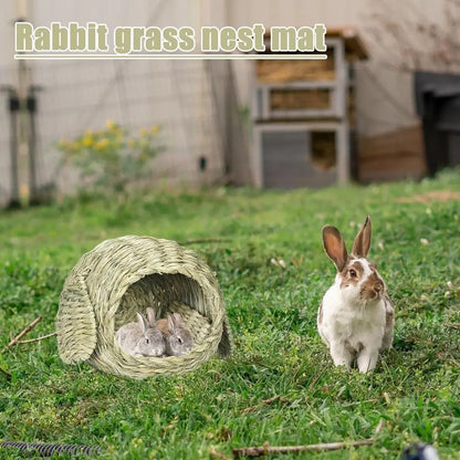Bunny Grass House Hand Crafted Bunny Hut Comfortable Natural Grass Hideaway And Playhouse For Rabbits And Guinea Pigs Hut
