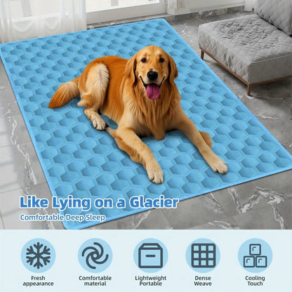 Pet Cooling Mat Chew-Resistant Cushion Pet Cats Bed Cooling Mat for Small Medium Large Breeds Animals Resting Camping Travel