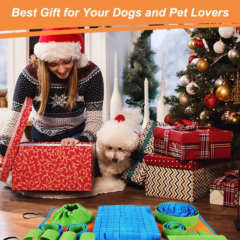 Pet Snuffle Mat for Dogs, Interactive Slow Feeder Sniff Pad for Small Dogs & Cats, Puzzle Toy for Boredom & Mental Stimulation