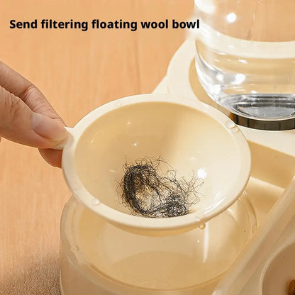 Pet Feeder Dual Food Bowl All-in-One Automatic Food Water Dispenser Large Capacity Food Storage Dispenser Pet Supplies
