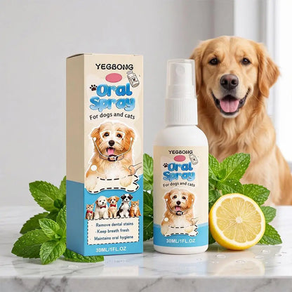 Pet Oral Hygiene Spray,Teeth Cleaning Spray & Breath Freshener, Helps Reduce Plaque and Tartar, Support Healthy Gums for Pets