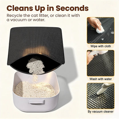 Cat Litter Mat Double Layer Pet Non Slip Big Pet Litter Box Filter MatWear Resistant Waterproof Anti-slip Cat Litter Mat