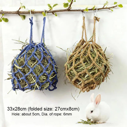 Hanging Rabbit Hay Feeder Ball Holder Food Rack Durable Cage Small Pet Feeding Bowl for Hedgehog Ferret Gerbils Pets Supplies