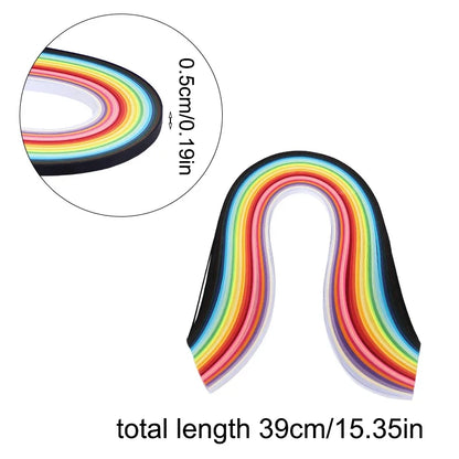 260pcs Rainbow Paper Quilling Strips Set | Paper Craft DIY Kit for Handmade Gifts