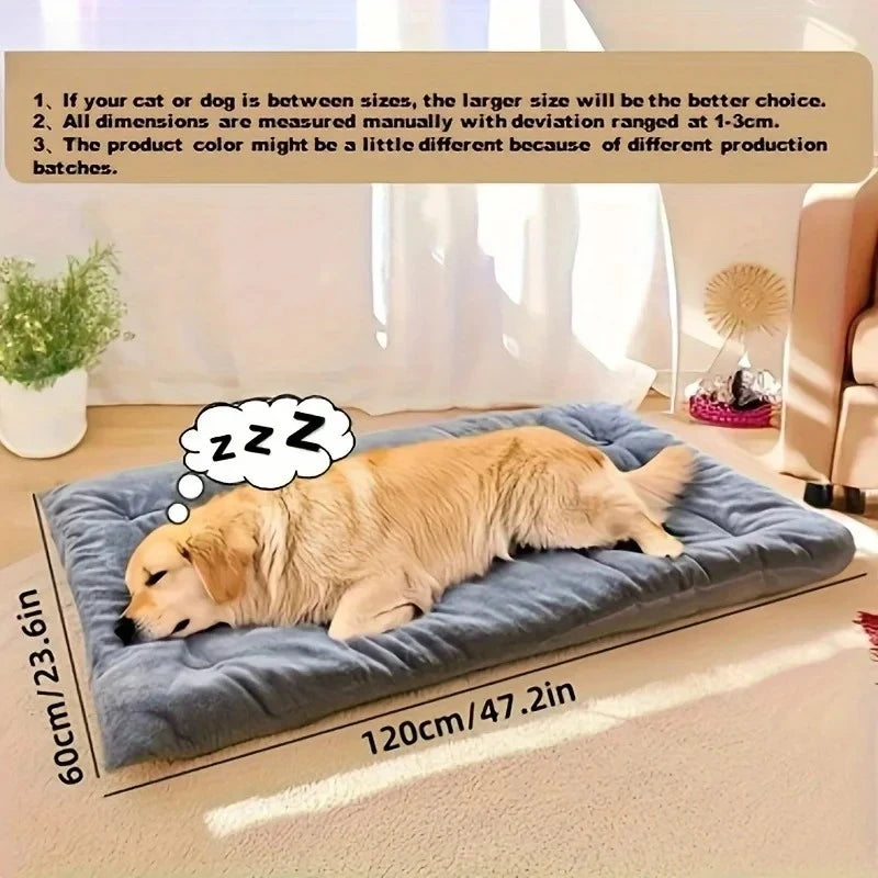 Dog Pet Beds 120*60cm Extra Large Plush Dog Bed Sofa Thickened Super Soft Polyester Pet Mat Dog Crate Mat Bed For Large Dog Bed