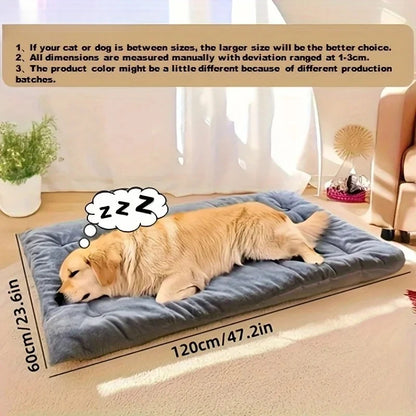 Dog Pet Beds 120*60cm Extra Large Plush Dog Bed Sofa Thickened Super Soft Polyester Pet Mat Dog Crate Mat Bed For Large Dog Bed