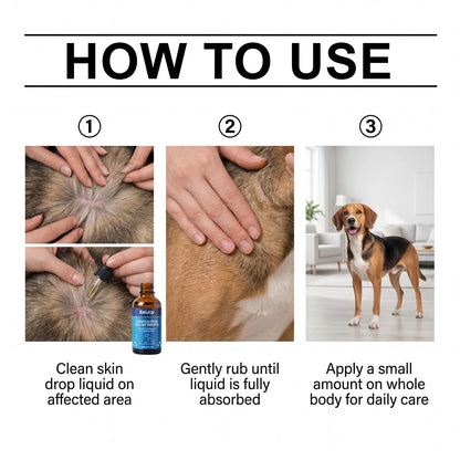 Pet Skin Care Drops Nourishing Fur Relieve Itching & Discomfort Reduce Scratching Moisturizing Gentle Pet Skin Soothing Liquid