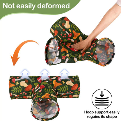 Guinea Pig Tunnel 3 Way Washable Hideout Foldable Rabbit Tunnel Guinea Pig Toys for Bunny Hamster Ferret Guinea Pig Accessories