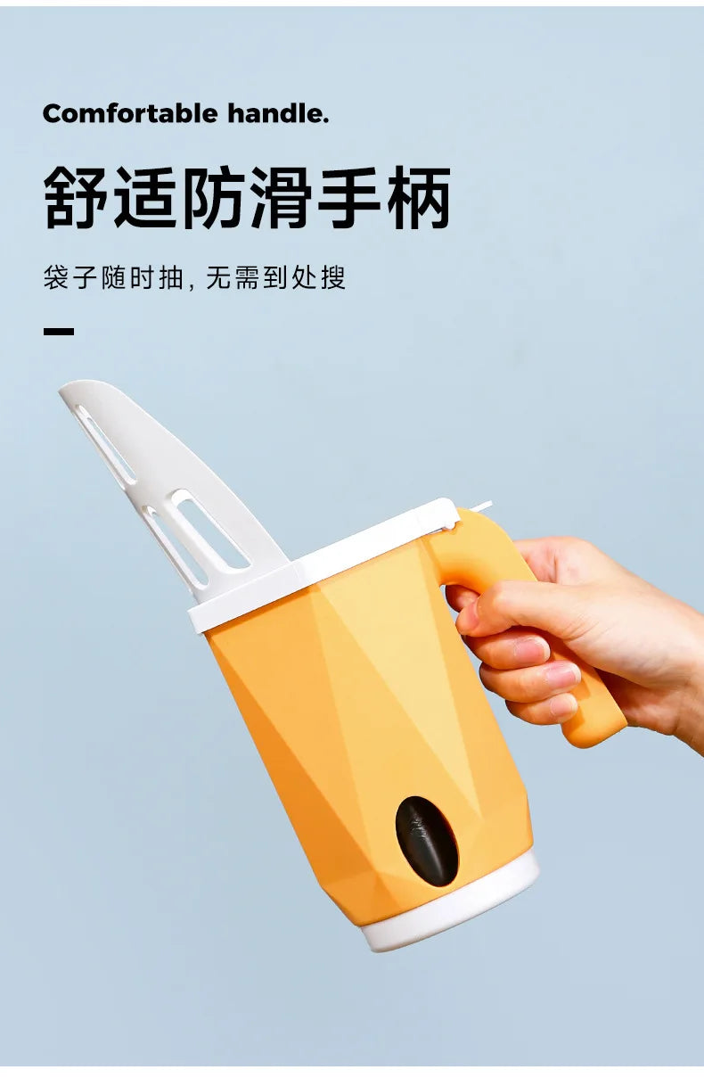 Cat Litter Scooper Large Capacity Built-in Poop Bag Cats Shovel Kitty Self-Cleaning For Toilet Tray Box Clean Tool Pet Supplies