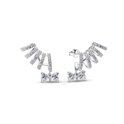 925 Silver Heart and Butterfly Stud Earrings | Elegant Fine Jewelry Gift for Women